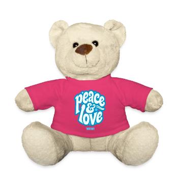 PEACE LOVE #3 - let's talk - Teddy Bear - pink - Front