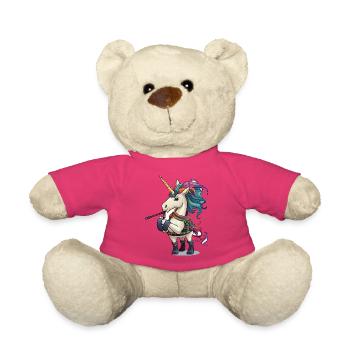Cornemuses Licorne Colorées - Nounours - rose - Devant
