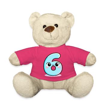 Six adorable cake - Teddy Bear - pink - Front