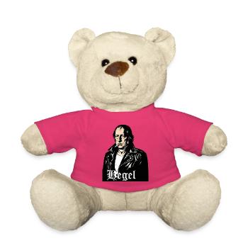 Hegel Philosopher Rebel Portrait - Teddy Bear - pink - Front