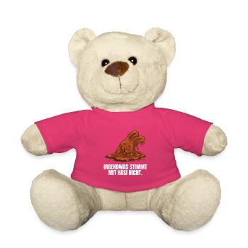 Pâques du lapin en chocolat - Nounours - rose - Devant