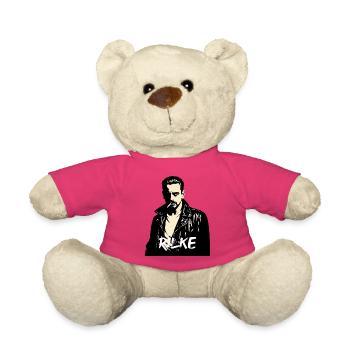 Noir Rebel Leder-Rainer Maria Rilke Porträt - Teddy - Pink - Vorne