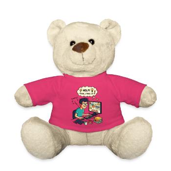 Graphiste Designer Chaos Export Panic - Nounours - rose - Devant