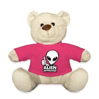 Alien Approved Daumen Hoch Top Außerirdischer  - Teddy - Pink - Vorne