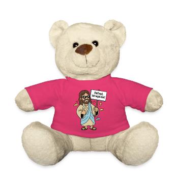 Jesus regelt Humor Spruch - Teddy - Pink - Vorne
