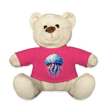 Quallen Mosaik - Bunte Kunst für Ozean-Fans - Teddy - Pink - Vorne