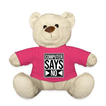 Computer Says No Lustig Programmierer Nerd Technik - Teddy - Pink - Vorne