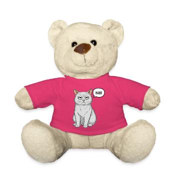 Grimmige Katze - einfach "Nö" - Teddy - Pink - Vorne