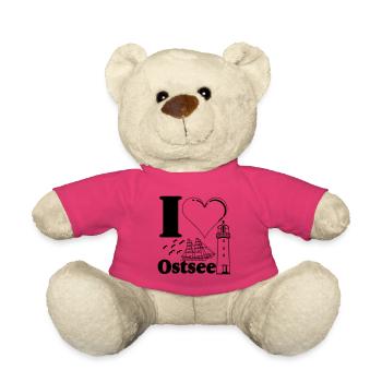 Ostsee , I Love Ostsee, Meer , Leuchturm ...(25) - Teddy - Pink - Vorne