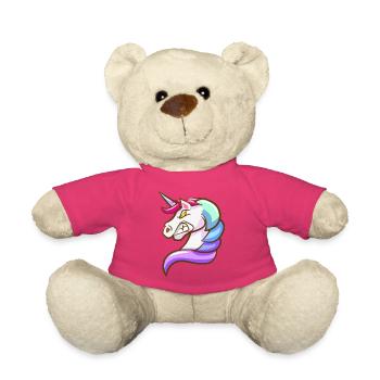 Licorne fantaisie aux couleurs pastel - Nounours - rose - Devant