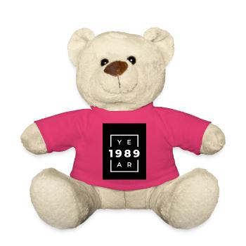 Design typographique année 1989 - Nounours - rose - Devant