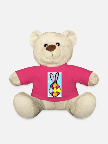 Bunte Osterhasen-Eier Illustration - Teddy - Pink