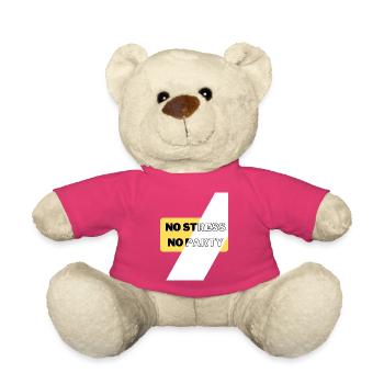 No Stress No Party - Teddy Bear - pink - Front