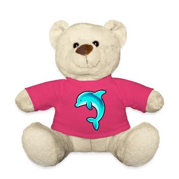 Dauphin - Nounours - rose - Devant