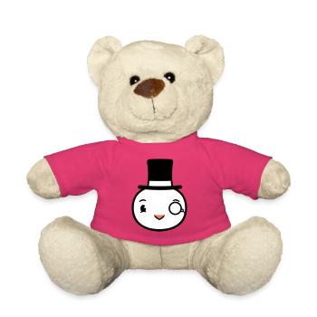 Sir Vogel Zylinder Hut Monokel Brille reicher Herr - Teddy - Pink - Vorne