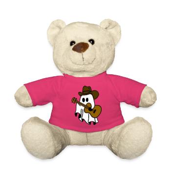Guitariste fantôme en chapeau de cow-boy - Nounours - rose - Devant