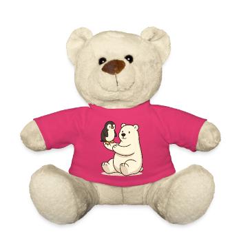Die Freundschaft zwischen Eisbär und Pinguin - Teddy - Pink - Vorne