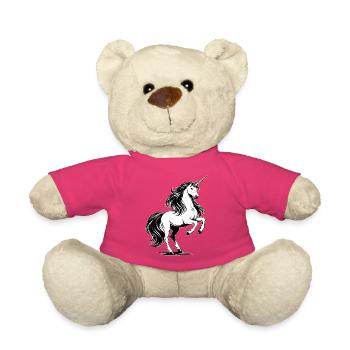 Einhorn Pferd weiß - Teddy - Pink - Vorne