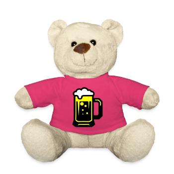 Beer beer glass icon - Teddy Bear - pink - Front