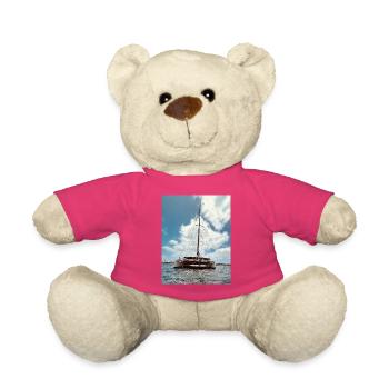 Catamaran à voile au-dessus de l’eau - Nounours - rose - Devant