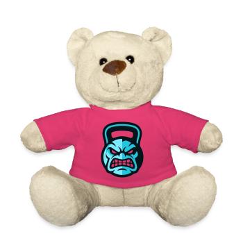 Logo kettlebell d’entraînement - Nounours - rose - Devant