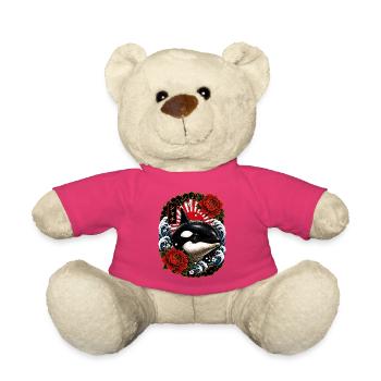 Orca im japanischen Irezumi Tattoo Stil - Teddy - Pink - Vorne