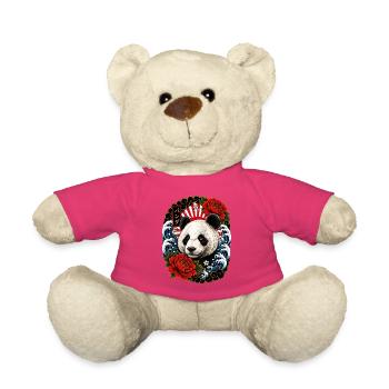 Panda im japanischen Irezumi Tattoo Stil - Teddy - Pink - Vorne