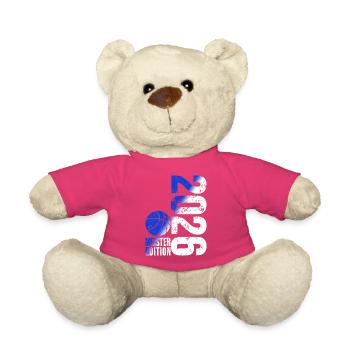 Basketball Master Shirt 2026, blue white - Teddy Bear - pink - Front