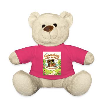 Geocaching von Schätzen macht mich glücklich - Teddy - Pink - Vorne
