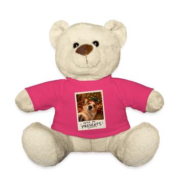 Fetch My Presents Corgi Selfie Weihnachten - Teddy - Pink - Vorne