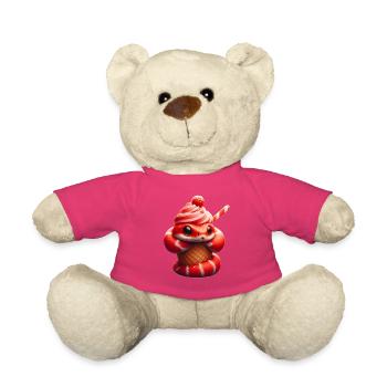 Cute Snake in Cone - Teddy Bear - pink - Front