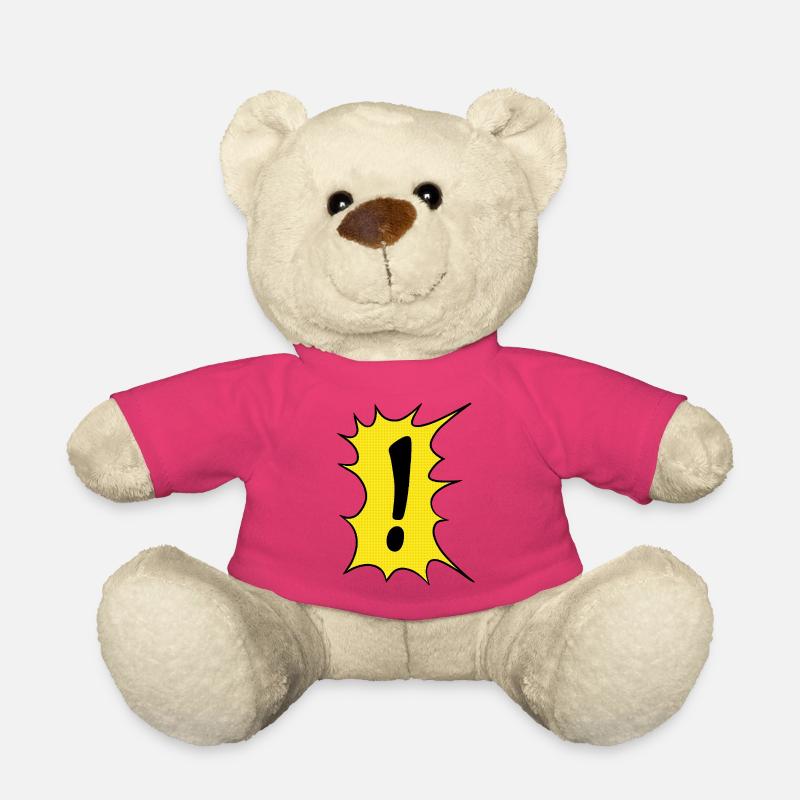 The exclamation mark in comic style - Teddy Bear - pink