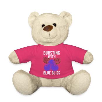 Blueberry Lustige Obst  Frucht Blaubeere Vintage - Teddy - Pink - Vorne