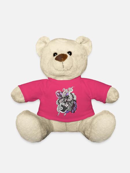 Lila Spiralmuster der Op-Art - Teddy - Pink