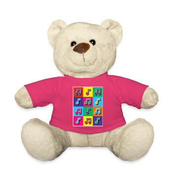 Pop-Art-Musiknoten Mosaik - Teddy - Pink - Vorne