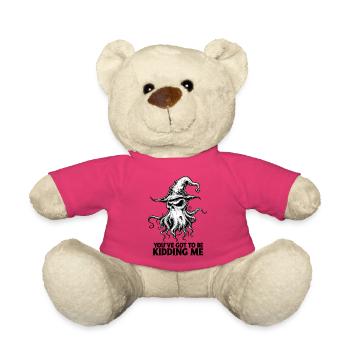 Witchy Ghost Octopus – Funny Spooky Halloween Art - Teddy Bear - pink - Front