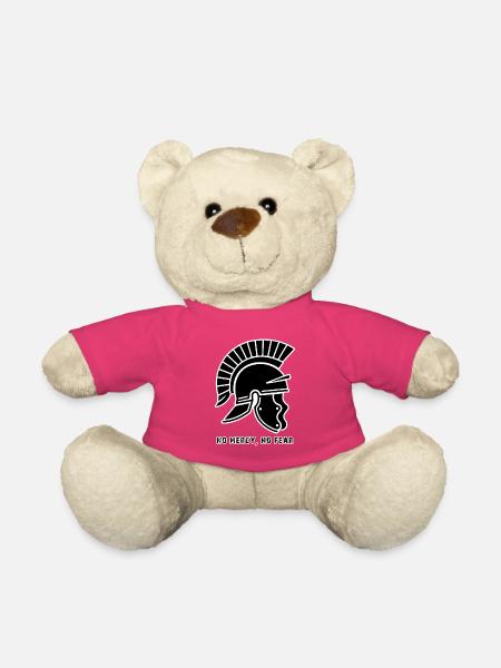 Schwarzer Kriegerhelm ohne Gnade - Teddy - Pink