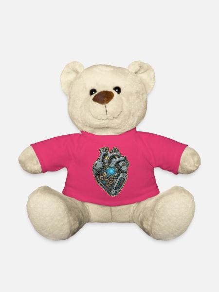 Mechanisches Herz mit Zahnrädern - Teddy - Pink
