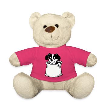 Dessin animé Chien dans le sac - Nounours - rose - Devant