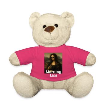 Morgen Lisa Leonardo Da Vinci Lustige Mona Lisa - Teddy - Pink - Vorne