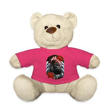 Gorilla im japanischen Irezumi Tattoo Stil - Teddy - Pink - Vorne