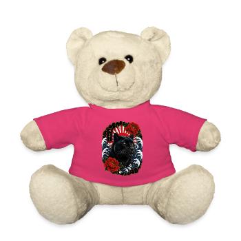 Schwarzer Panther im japanischen Irezumi Stil - Teddy - Pink - Vorne