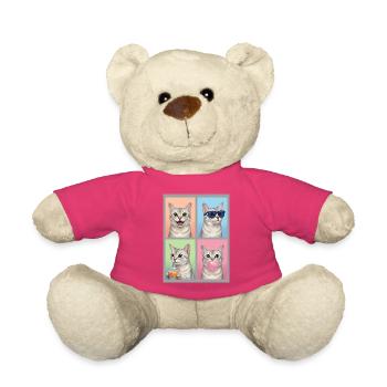 Cats Burmilla Cat - Teddy Bear - pink - Front