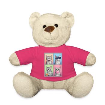 Cats Egyptian Mau Cat - Teddy Bear - pink - Front