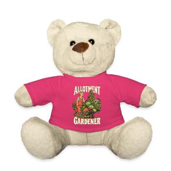Ein Latzhosen mit einer Schubkarre voller Gemüse - Teddy - Pink - Vorne