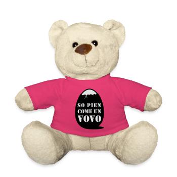 so pien come un vovo - I am full like an egg - Teddy Bear - pink - Front