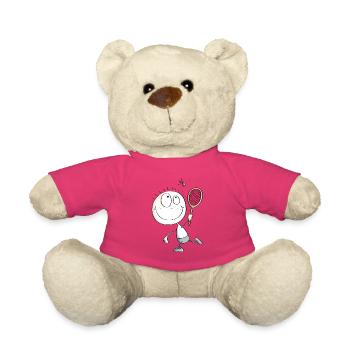 Figure drôle de bâton de joueur de badminton - Nounours - rose - Devant