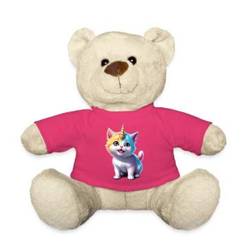 Chaton licorne - Nounours - rose - Devant