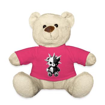 Punk peluche Broken Skull - Nounours - rose - Devant