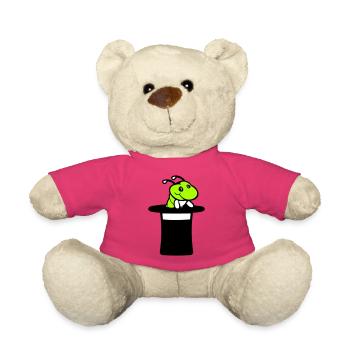 Raupe Zylinder Hut Magier Zauberer Zaubertrick süß - Teddy - Pink - Vorne